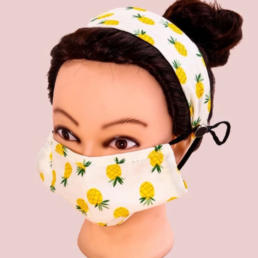 Matching Face Mask and Hair Band